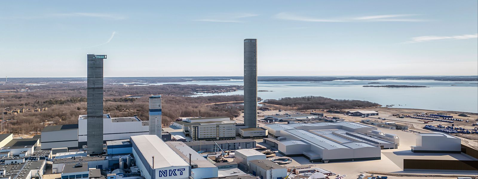 NKT site in Karlskrona with all three towers and NKT Victoria